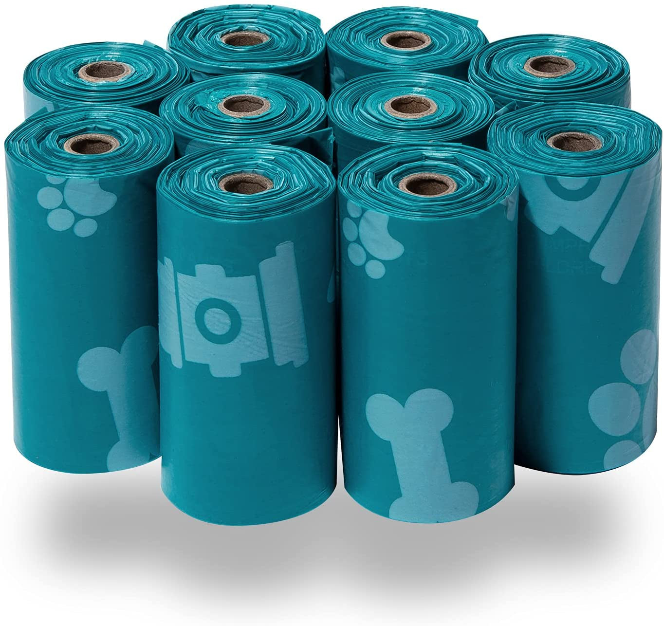 Dog Poop Bags (240 Count) – Leak-Proof, Tear-Resistant Waste Bags for Outdoor Walks & Travel – Heavy-Duty, Thick Plastic with Blue Stripes – Convenient Roll Replacements for Puppies & Dogs/ Real Petential