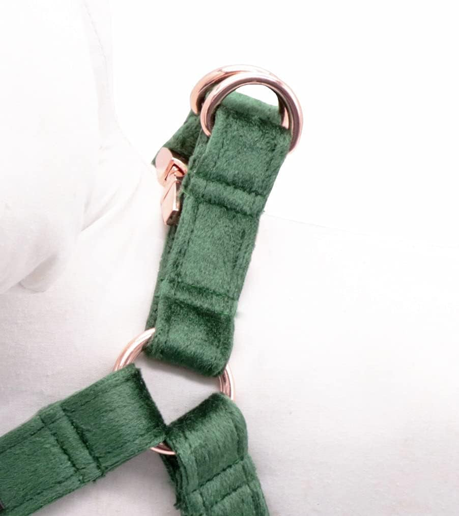 Velvet Dog Halter Harness – No-Pull, Adjustable Harness for Small, Medium & Large Dogs – Soft, Comfortable, and Secure Fit for Walking and Training/ Real Petential