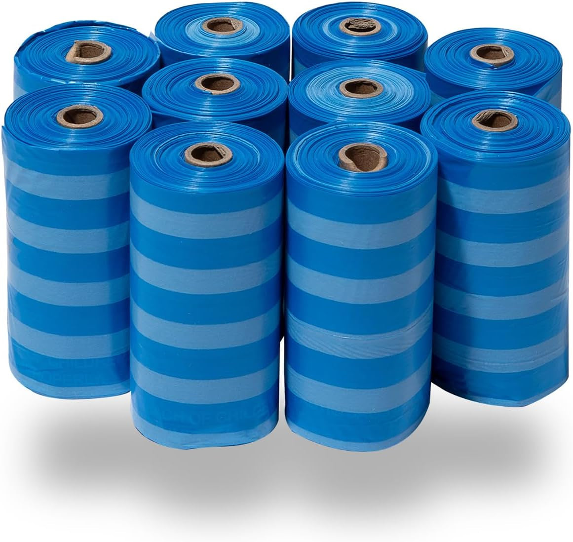 Dog Poop Bags (240 Count) – Leak-Proof, Tear-Resistant Waste Bags for Outdoor Walks & Travel – Heavy-Duty, Thick Plastic with Blue Stripes – Convenient Roll Replacements for Puppies & Dogs/ Real Petential