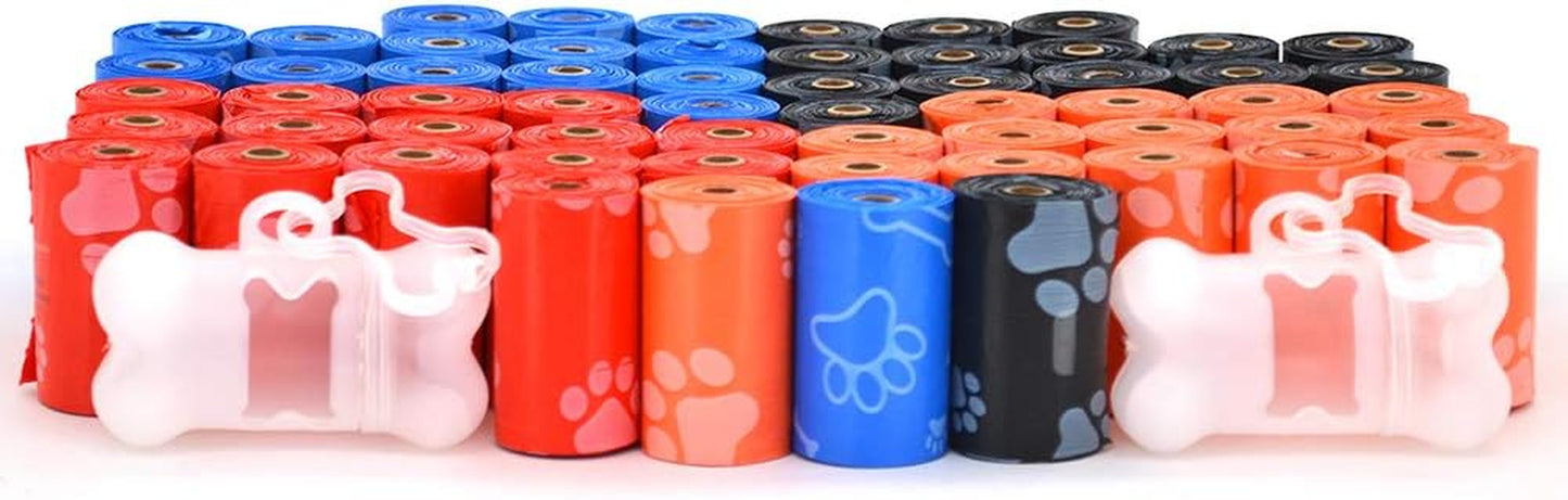 Dog Poop Bags (240 Count) – Leak-Proof, Tear-Resistant Waste Bags for Outdoor Walks & Travel – Heavy-Duty, Thick Plastic with Blue Stripes – Convenient Roll Replacements for Puppies & Dogs/ Real Petential