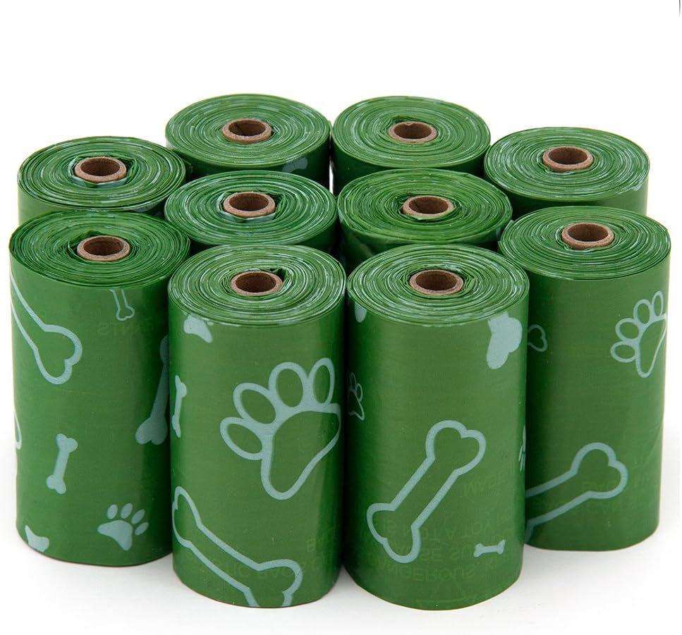 Dog Poop Bags (240 Count) – Leak-Proof, Tear-Resistant Waste Bags for Outdoor Walks & Travel – Heavy-Duty, Thick Plastic with Blue Stripes – Convenient Roll Replacements for Puppies & Dogs/ Real Petential