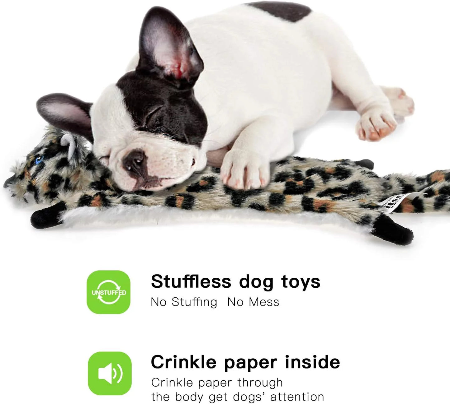 6-Pack Dog Squeaky Toys – No Stuffing, Crinkle Plush Toys for Small Dogs – Durable, Cute Animal Teething Toys – Safe, Natural Chew Toys for Puppies – Squeak & Play Pet Toys/ Real Petential