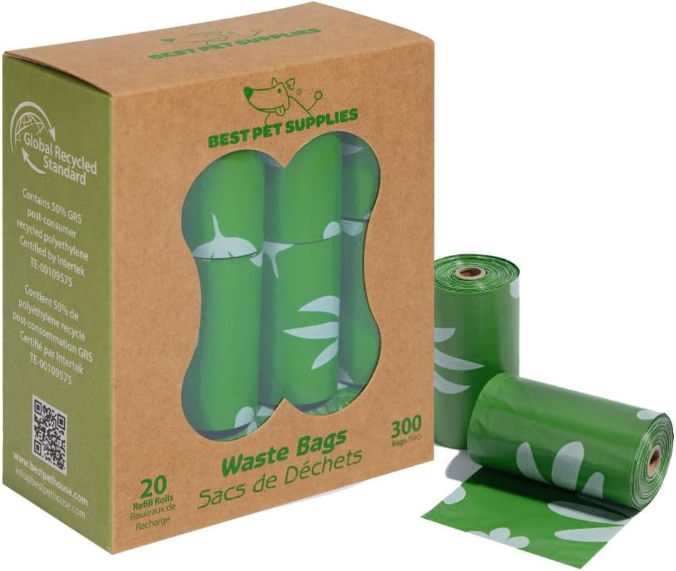 Dog Poop Bags (240 Count) – Leak-Proof, Tear-Resistant Waste Bags for Outdoor Walks & Travel – Heavy-Duty, Thick Plastic with Blue Stripes – Convenient Roll Replacements for Puppies & Dogs/ Real Petential
