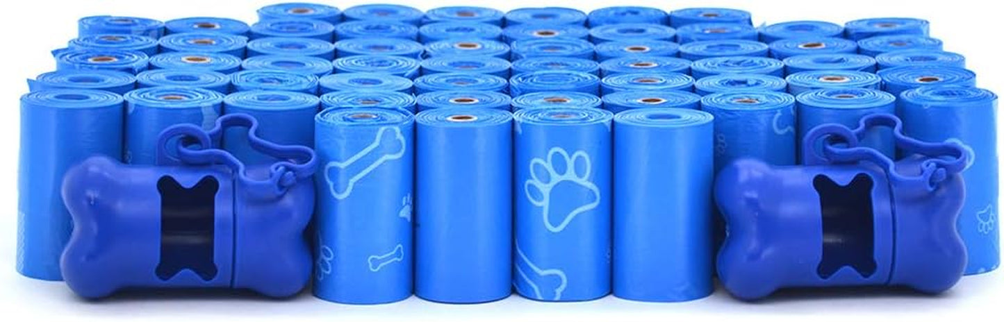 Dog Poop Bags (240 Count) – Leak-Proof, Tear-Resistant Waste Bags for Outdoor Walks & Travel – Heavy-Duty, Thick Plastic with Blue Stripes – Convenient Roll Replacements for Puppies & Dogs/ Real Petential