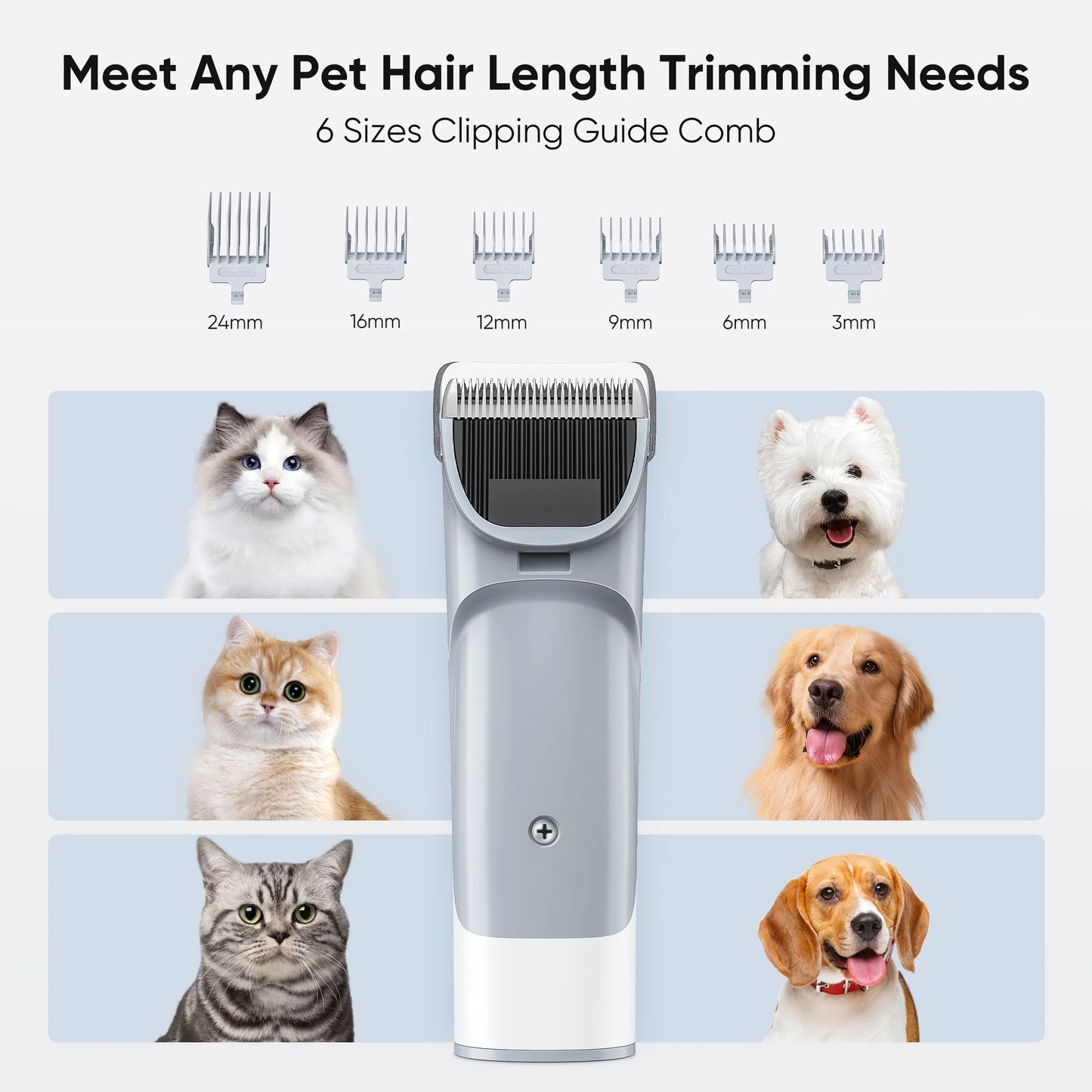 5-in-1 Dog Grooming Kit – 2.5L Pet Hair Grooming Vacuum & Electric Clippers Set for Dogs, Cats, and Other Animals – Complete Grooming Tools for Clean & Healthy Pets/ Real Petential