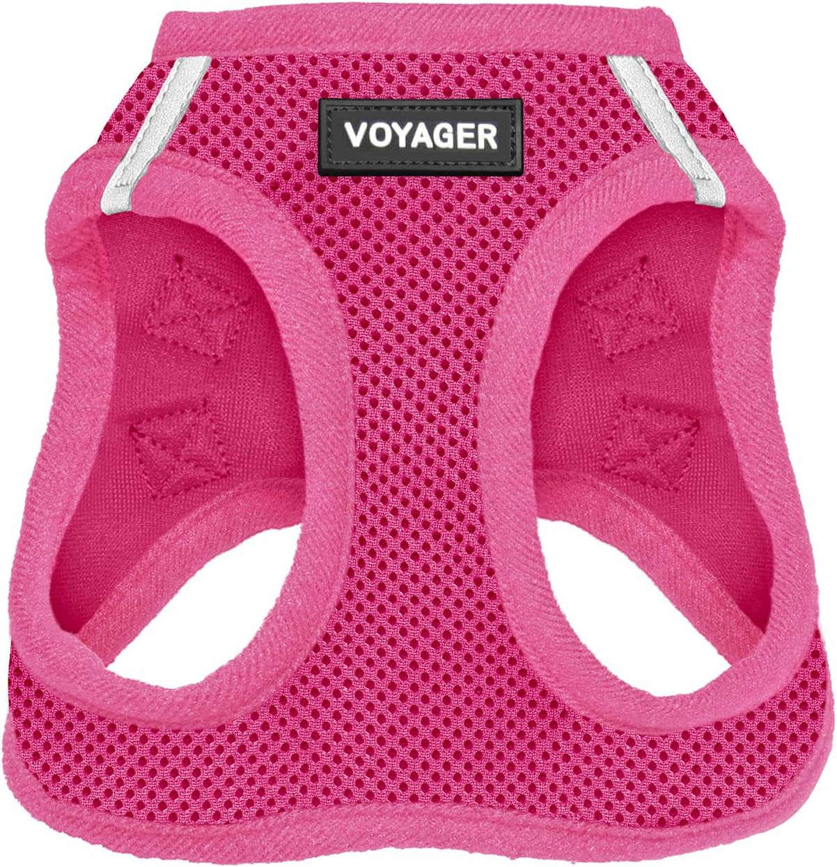 Voyager Step-In Air Dog Harness – No-Pull, Reflective Mesh Vest for Small & Medium Dogs & Cats – Secure Fit with Hook & Loop, Buckle & Double D-Rings – All-Weather, Fuchsia (Size S)/ Real Petential