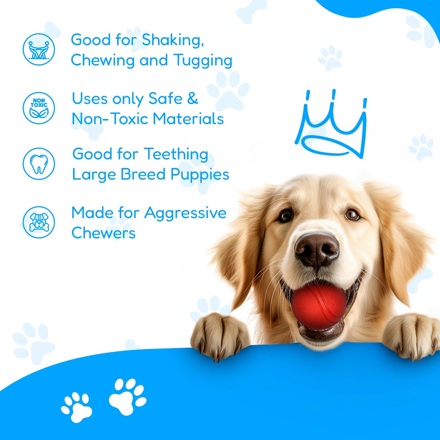 4-Pack Dog Toy Set for Large Dogs – Durable Ropes & Ball for Aggressive Chewers – Heavy-Duty Chew Toys for Strong Dogs/ Real Petential