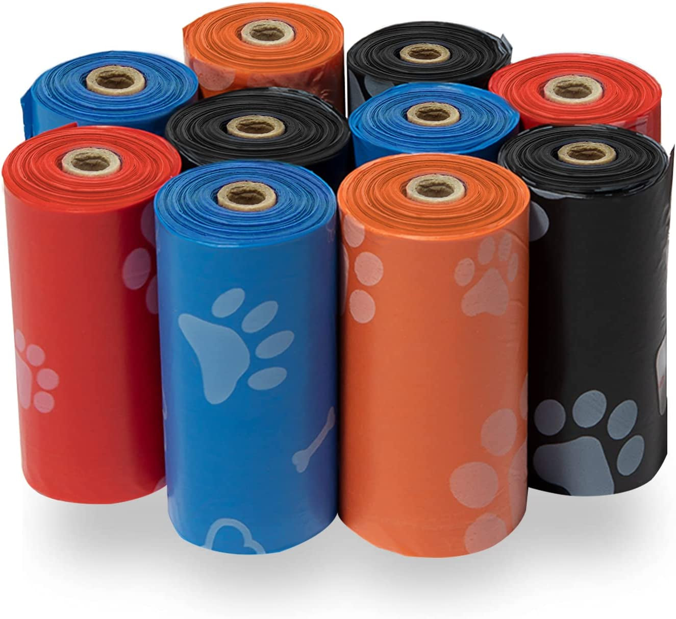 Dog Poop Bags (240 Count) – Leak-Proof, Tear-Resistant Waste Bags for Outdoor Walks & Travel – Heavy-Duty, Thick Plastic with Blue Stripes – Convenient Roll Replacements for Puppies & Dogs/ Real Petential