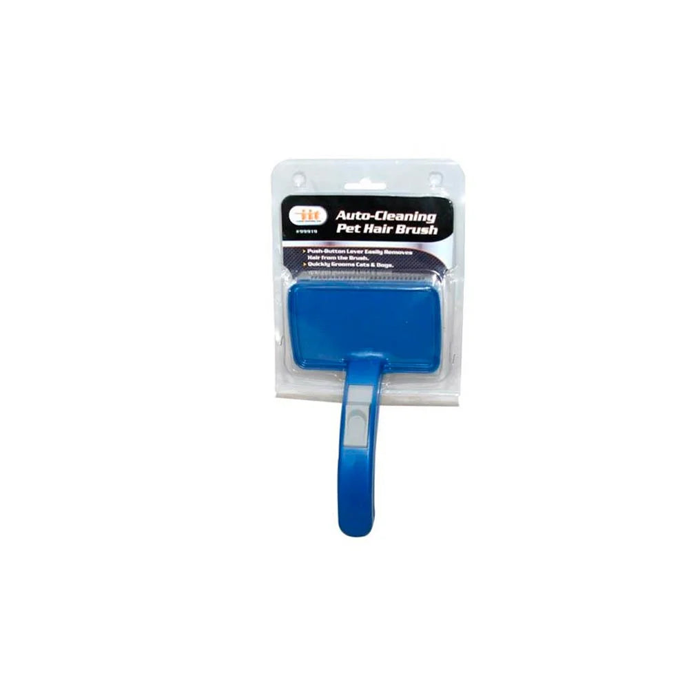 Self-Cleaning Slicker Brush for Dogs & Cats – Pet Grooming Shedding Brush Comb & Rake – Perfect for Detangling & Removing Loose Fur/ Real Petential