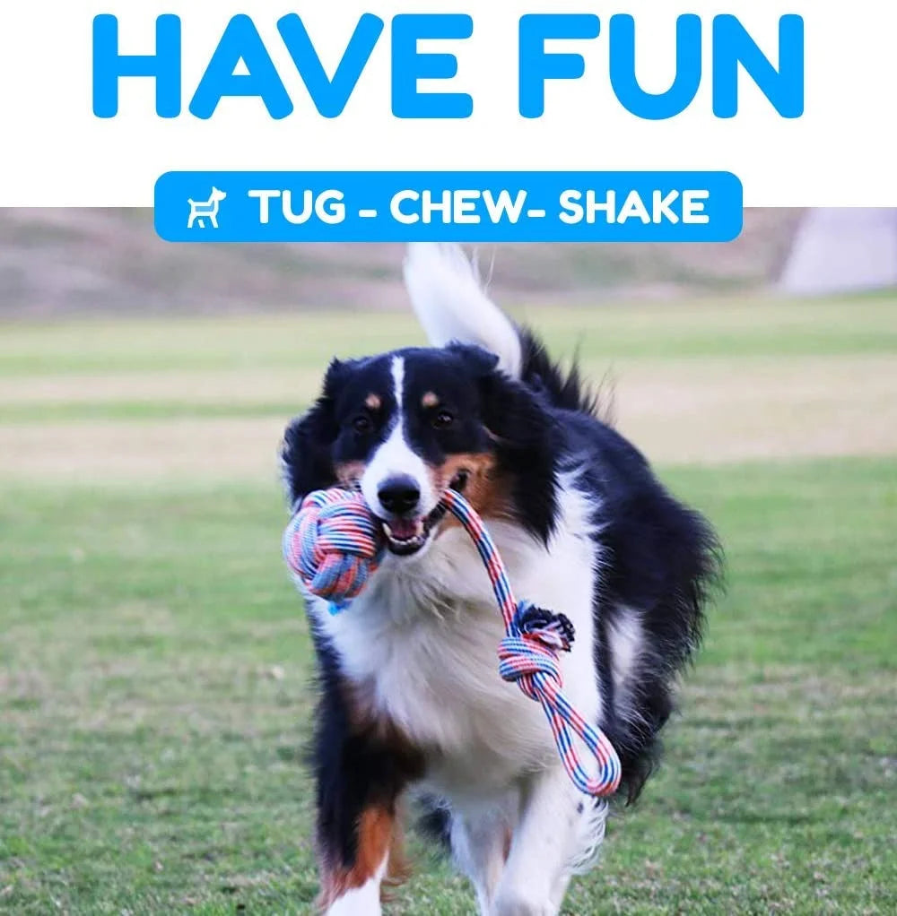 4-Pack Dog Toy Set for Large Dogs – Durable Ropes & Ball for Aggressive Chewers – Heavy-Duty Chew Toys for Strong Dogs/ Real Petential