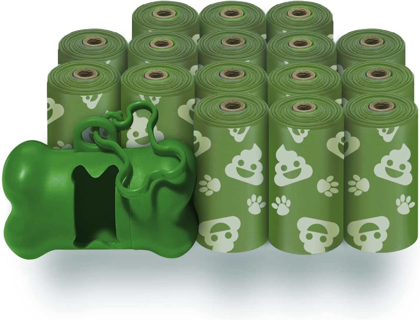 Dog Poop Bags (240 Count) – Leak-Proof, Tear-Resistant Waste Bags for Outdoor Walks & Travel – Heavy-Duty, Thick Plastic with Blue Stripes – Convenient Roll Replacements for Puppies & Dogs/ Real Petential