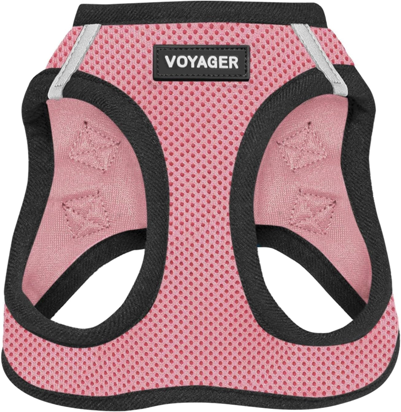 Voyager Step-In Air Dog Harness – No-Pull, Reflective Mesh Vest for Small & Medium Dogs & Cats – Secure Fit with Hook & Loop, Buckle & Double D-Rings – All-Weather, Fuchsia (Size S)/ Real Petential