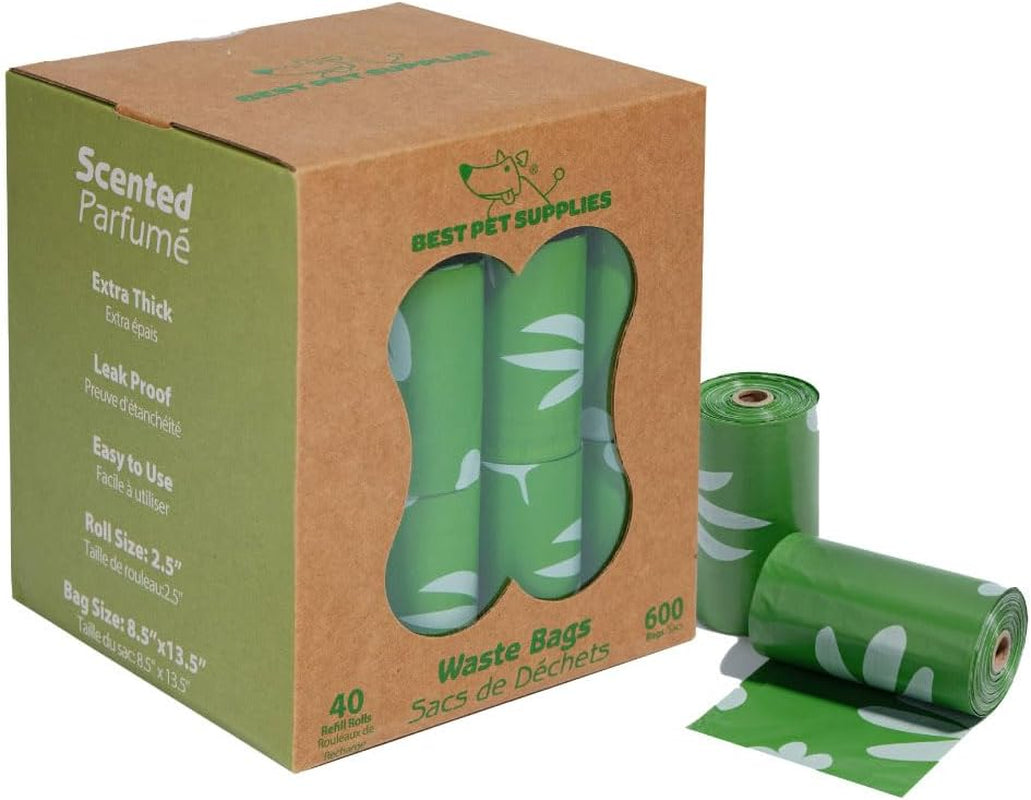 Dog Poop Bags (240 Count) – Leak-Proof, Tear-Resistant Waste Bags for Outdoor Walks & Travel – Heavy-Duty, Thick Plastic with Blue Stripes – Convenient Roll Replacements for Puppies & Dogs/ Real Petential