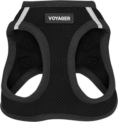 Voyager Step-In Air Dog Harness – No-Pull, Reflective Mesh Vest for Small & Medium Dogs & Cats – Secure Fit with Hook & Loop, Buckle & Double D-Rings – All-Weather, Fuchsia (Size S)/ Real Petential     