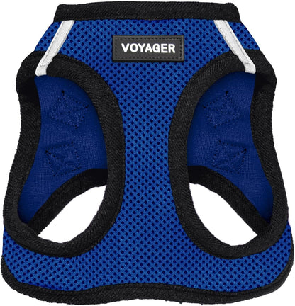 Voyager Step-In Air Dog Harness – No-Pull, Reflective Mesh Vest for Small & Medium Dogs & Cats – Secure Fit with Hook & Loop, Buckle & Double D-Rings – All-Weather, Fuchsia (Size S)/ Real Petential     