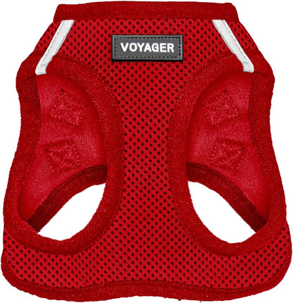 Voyager Step-In Air Dog Harness – No-Pull, Reflective Mesh Vest for Small & Medium Dogs & Cats – Secure Fit with Hook & Loop, Buckle & Double D-Rings – All-Weather, Fuchsia (Size S)/ Real Petential     
