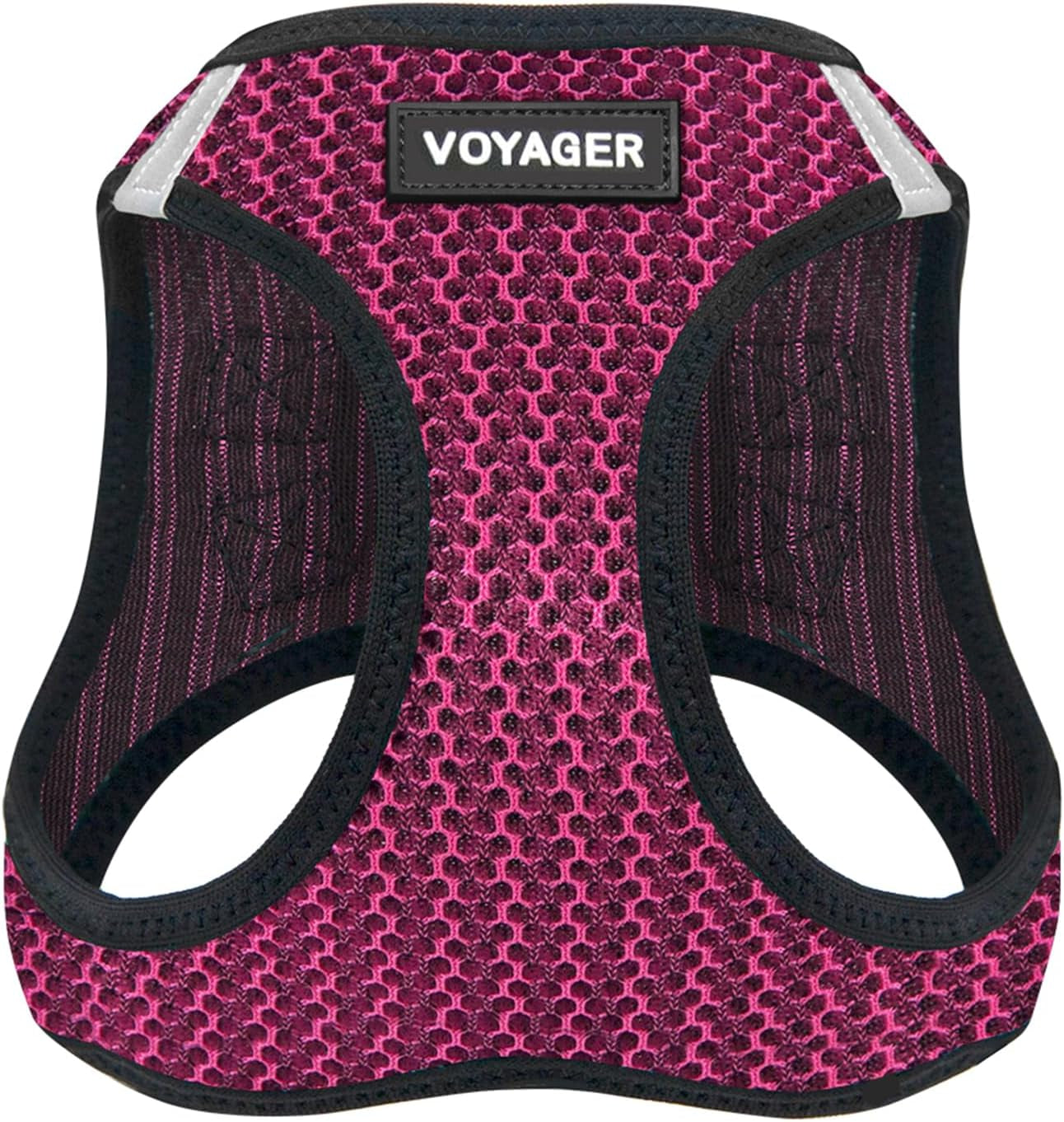 Voyager Step-In Air Dog Harness – No-Pull, Reflective Mesh Vest for Small & Medium Dogs & Cats – Secure Fit with Hook & Loop, Buckle & Double D-Rings – All-Weather, Fuchsia (Size S)/ Real Petential     