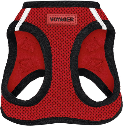 Voyager Step-In Air Dog Harness – No-Pull, Reflective Mesh Vest for Small & Medium Dogs & Cats – Secure Fit with Hook & Loop, Buckle & Double D-Rings – All-Weather, Fuchsia (Size S)/ Real Petential     