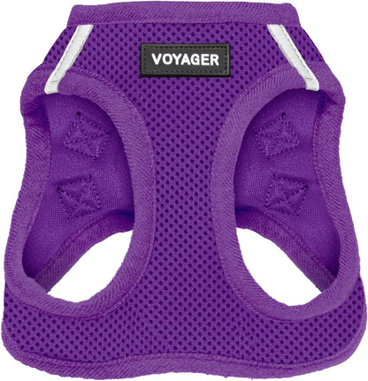 Voyager Step-In Air Dog Harness – No-Pull, Reflective Mesh Vest for Small & Medium Dogs & Cats – Secure Fit with Hook & Loop, Buckle & Double D-Rings – All-Weather, Fuchsia (Size S)/ Real Petential     