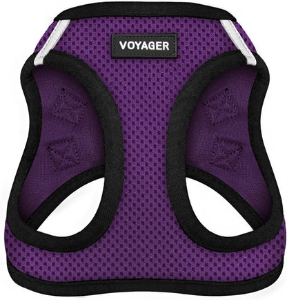 Voyager Step-In Air Dog Harness – No-Pull, Reflective Mesh Vest for Small & Medium Dogs & Cats – Secure Fit with Hook & Loop, Buckle & Double D-Rings – All-Weather, Fuchsia (Size S)/ Real Petential     